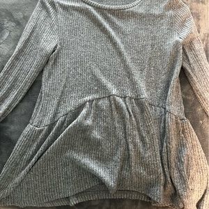 Antistar peplum long sleeve top